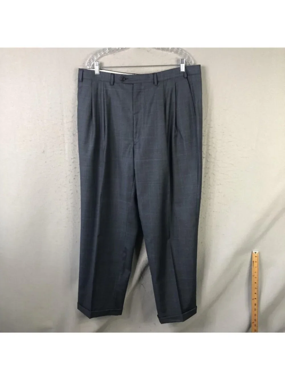 Lauren Ralph Lauren Suit Mens 48 Long Gray Wool Check 2 Piece 42x34 Classic